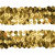Тесьма с пайетками D16, шир. 30 мм/уп. 25+/-1 м, цвет золото - купить в Тамбове. Цена: 1 087.39 руб.