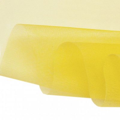 Фатин жесткий 16-68, 22 гр/м2, шир.180см, цвет жёлтый - купить в Тамбове. Цена 89.29 руб.