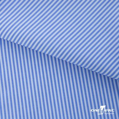 Ткань сорочечная Полоска Кенди, 115 г/м2, 58% пэ,42% хл, шир.150 см, цв.2-голубой, (арт.110) - купить в Тамбове. Цена 306.69 руб.