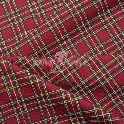 Ткань костюмная клетка 24379 2012, 230 гр/м2, шир.150см, цвет бордовый/бел/жел - купить в Тамбове. Цена 539.74 руб.