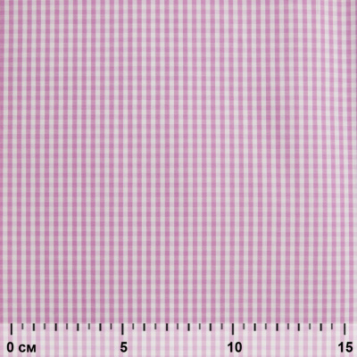 Ткань сорочечная Клетка Виши, 115 г/м2, 58% пэ,42% хл, шир.150 см, цв.1-розовый, (арт.111) - купить в Тамбове. Цена 306.69 руб.
