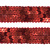 Тесьма с пайетками 3, шир. 20 мм/уп. 25+/-1 м, цвет красный - купить в Тамбове. Цена: 778.19 руб.