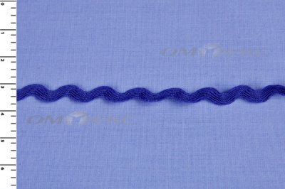 Тесьма плетеная "Вьюнчик"/синий - купить в Тамбове. Цена: 40.72 руб.