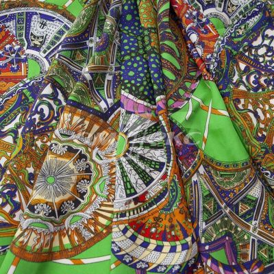 Плательная ткань "Фламенко" 25.1, 80 гр/м2, шир.150 см, принт этнический - купить в Тамбове. Цена 243.96 руб.