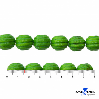 0309-Бусины деревянные "ОмТекс", 16 мм, упак.50+/-3шт, цв.019-зеленый - купить в Тамбове. Цена: 62.22 руб.