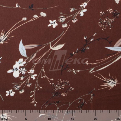 Плательная ткань "Фламенко" 2.2, 80 гр/м2, шир.150 см, принт растительный - купить в Тамбове. Цена 239.03 руб.