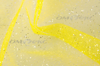 Сетка Глиттер, 40 гр/м2, шир.160см, цвет жёлтый - купить в Тамбове. Цена 163.01 руб.