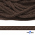 Шнур плетеный d-6 мм, 70% хлопок 30% полиэстер, уп.90+/-1 м, цв.1073-т.коричневый - купить в Тамбове. Цена: 594 руб.