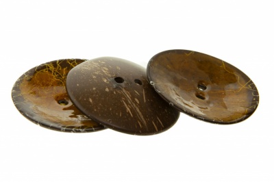 Деревянные украшения для рукоделия пуговицы "Кокос" #4 - купить в Тамбове. Цена: 66.23 руб.