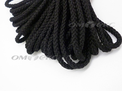 Шнур В-035 4 мм круп.плетение 100 м черный - купить в Тамбове. Цена: 156.40 руб.