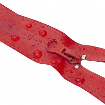 Молния водонепроницаемая PVC Т-7, 20 см, неразъемная, цвет (820)-красный - купить в Тамбове. Цена: 21.56 руб.