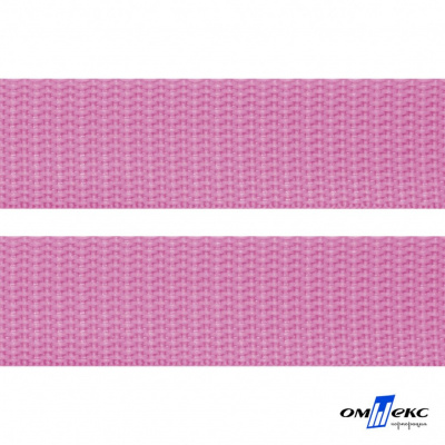Розовый- цв.513-Текстильная лента-стропа 550 гр/м2 ,100% пэ шир.30 мм (боб.50+/-1 м) - купить в Тамбове. Цена: 475.36 руб.
