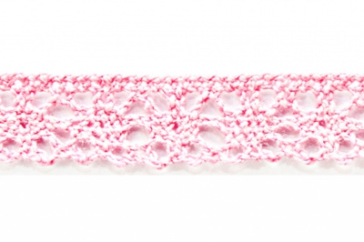 Тесьма кружевная 0621-1607, шир. 15 мм/уп. 20+/-1 м, цвет 096-розовый - купить в Тамбове. Цена: 302.42 руб.
