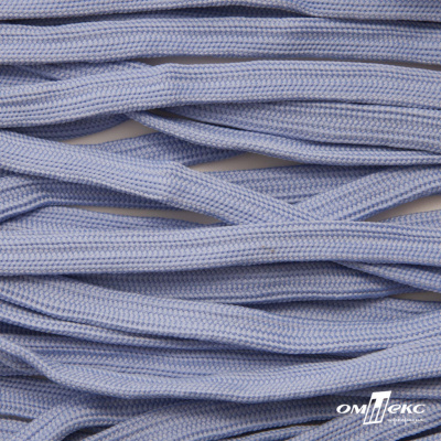 Шнур плетеный (плоский) d-12 мм, (уп.90+/-1м), 100% полиэстер, цв.259 - голубой - купить в Тамбове. Цена: 8.62 руб.