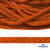 Шнур плетеный d-6 мм, 70% хлопок 30% полиэстер, уп.90+/-1 м, цв.1066-апельсин - купить в Тамбове. Цена: 588 руб.