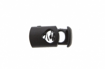 8021 Фиксатор пластиковый "Цилиндр", 20х10 мм, цвет чёрный - купить в Тамбове. Цена: 1.29 руб.