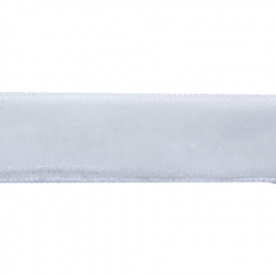 Лента бархатная нейлон, шир.12 мм, (упак. 45,7м), цв.01-белый - купить в Тамбове. Цена: 457.61 руб.