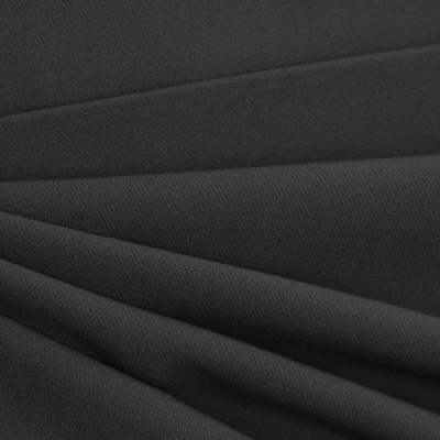Костюмная ткань "Элис", 220 гр/м2, шир.150 см, цвет чёрный - купить в Тамбове. Цена 308 руб.