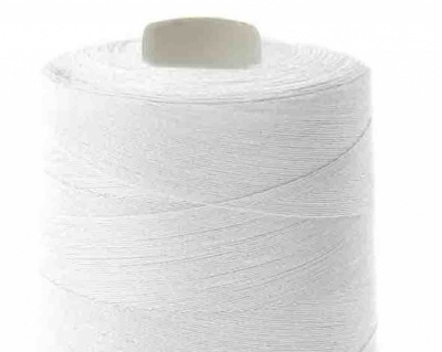Швейные нитки (армированные) 28S/2, нам. 2 500 м, цвет белый - купить в Тамбове. Цена: 148.95 руб.