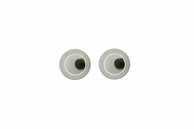 Глазки для игрушек, круглые, с бегающими зрачками, 3 мм/упак.100+/-5 шт, цв. -черно-белые - купить в Тамбове. Цена: 25.40 руб.