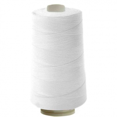 Швейные нитки (армированные) 28S/2, нам. 2 500 м, цвет белый - купить в Тамбове. Цена: 148.95 руб.