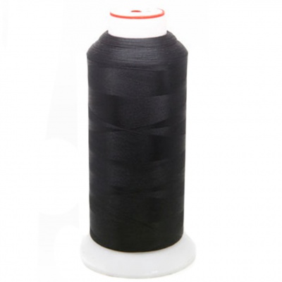 Нитки текстурированные некручёные, намот. 5 000 м, цвет чёрный - купить в Тамбове. Цена: 70.43 руб.