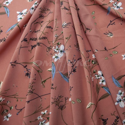 Плательная ткань "Фламенко" 2.1, 80 гр/м2, шир.150 см, принт растительный - купить в Тамбове. Цена 311.05 руб.