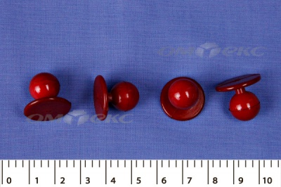 Пуговица поварская "Пукля", 10 мм, цвет красный - купить в Тамбове. Цена: 2.28 руб.