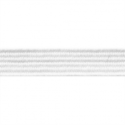 Резиновые нити с текстильным покрытием, шир. 6 мм (182 м/уп), цв.-белый - купить в Тамбове. Цена: 705.59 руб.