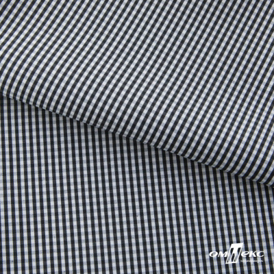 Ткань сорочечная Клетка Виши, 115 г/м2, 58% пэ,42% хл, шир.150 см, цв.6-черный, (арт.111) - купить в Тамбове. Цена 306.69 руб.