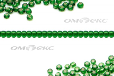 Бисер (SL) 11/0 ( упак.100 гр) цв.27В - зелёный - купить в Тамбове. Цена: 53.34 руб.
