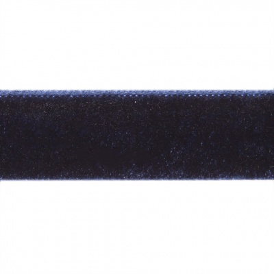 Лента бархатная нейлон, шир.12 мм, (упак. 45,7м), цв.180-т.синий - купить в Тамбове. Цена: 411.60 руб.