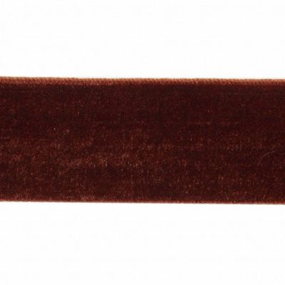 Лента бархатная нейлон, шир.25 мм, (упак. 45,7м), цв.120-шоколад - купить в Тамбове. Цена: 981.09 руб.