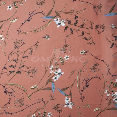 Плательная ткань "Фламенко" 2.1, 80 гр/м2, шир.150 см, принт растительный - купить в Тамбове. Цена 311.05 руб.