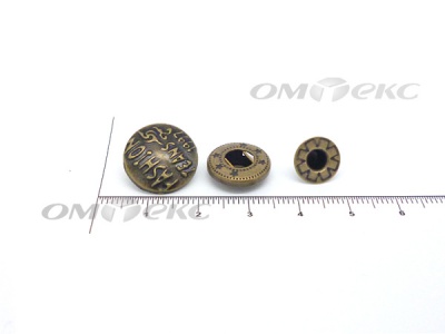 Кнопки металл 15 мм альфа антик с рис.№3  - купить в Тамбове. Цена: 2.90 руб.