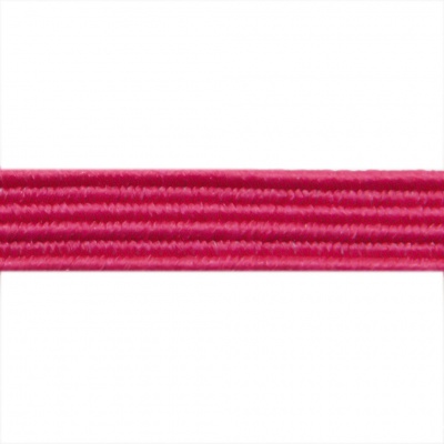 Резиновые нити с текстильным покрытием, шир. 6 мм ( упак.30 м/уп), цв.- 84-фуксия - купить в Тамбове. Цена: 155.22 руб.