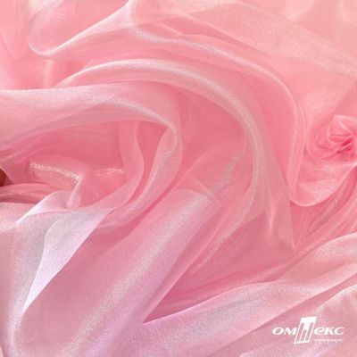 Ткань органза, 100% полиэстр, 28г/м2, шир. 150 см, цв. #47 розовая пудра - купить в Тамбове. Цена 86.24 руб.