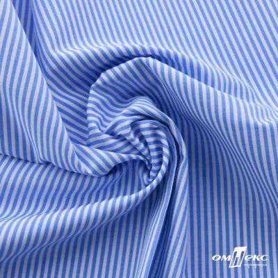 Ткань сорочечная Полоска Кенди, 115 г/м2, 58% пэ,42% хл, шир.150 см, цв.2-голубой, (арт.110) - купить в Тамбове. Цена 309.82 руб.