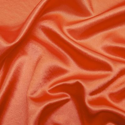 Поли креп-сатин 18-1445, 120 гр/м2, шир.150см, цвет оранжевый - купить в Тамбове. Цена 157.15 руб.