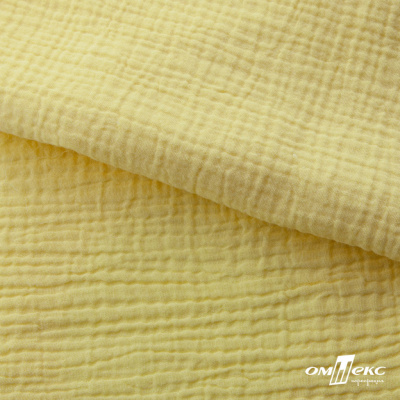Ткань Муслин, 100% хлопок, 125 гр/м2, шир. 135 см (12-0824) цв.лимон нюд - купить в Тамбове. Цена 337.25 руб.