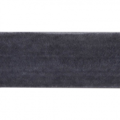 Лента бархатная нейлон, шир.25 мм, (упак. 45,7м), цв.189-т.серый - купить в Тамбове. Цена: 981.09 руб.
