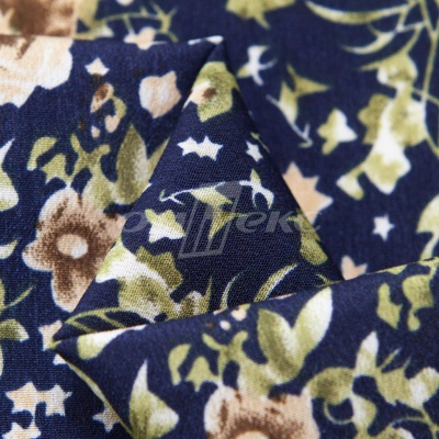 Плательная ткань "Фламенко" 1.1, 80 гр/м2, шир.150 см, принт растительный - купить в Тамбове. Цена 241.49 руб.