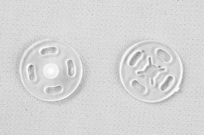 Кнопки пришивные пластиковые 13 мм, блистер 24шт, цв.-прозрачные - купить в Тамбове. Цена: 62.27 руб.