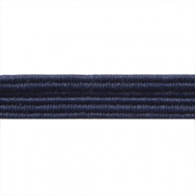 Резиновые нити с текстильным покрытием, шир. 6 мм ( упак.30 м/уп), цв.- 117-т.синий - купить в Тамбове. Цена: 152.05 руб.