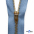 Молнии джинсовые металл т-5, 18 см латунь (YG), цв.-деним (231) - купить в Тамбове. Цена: 22.80 руб.