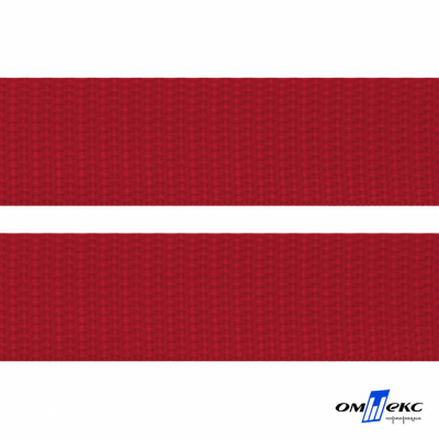 Красный- цв.171-Текстильная лента-стропа 550 гр/м2 ,100% пэ шир.40 мм (боб.50+/-1 м) - купить в Тамбове. Цена: 637.68 руб.