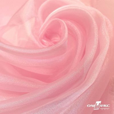 Ткань органза, 100% полиэстр, 28г/м2, шир. 150 см, цв. #47 розовая пудра - купить в Тамбове. Цена 86.24 руб.