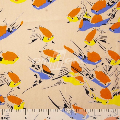 Плательная ткань "Софи" 14.1, 75 гр/м2, шир.150 см, принт птицы - купить в Тамбове. Цена 241.49 руб.
