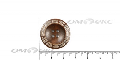 Пуговица деревянная круглая №53 (25мм) - купить в Тамбове. Цена: 3.68 руб.