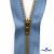 Молнии джинсовые металл т-4, 18 см латунь (YG), цв.-деним (231) - купить в Тамбове. Цена: 21.57 руб.